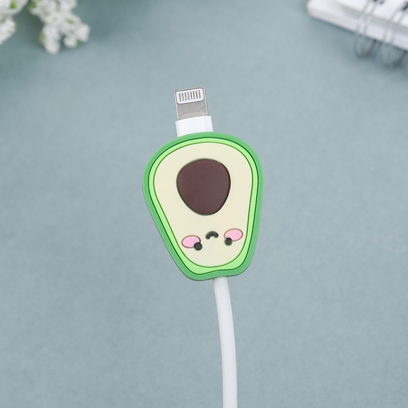 Kit 5 Protetor de Cabo e Fonte Carregador Desenho Animado Para iphone ipad