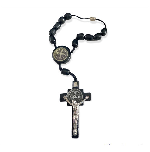 Dezena Terço Retrovisor Carro Medalha De São Bento 20cm em Oferta na Shopee