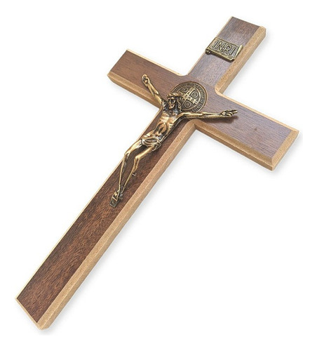Crucifixo Grande Cruz De São Bento De Porta E Parede 31cm em Oferta na Shopee