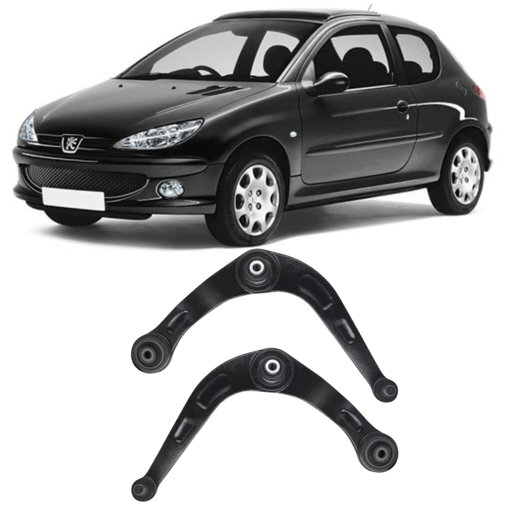 Par Bandeja Dianteira C/ Pivô Bucha Peugeot 206 1998 Á 2013