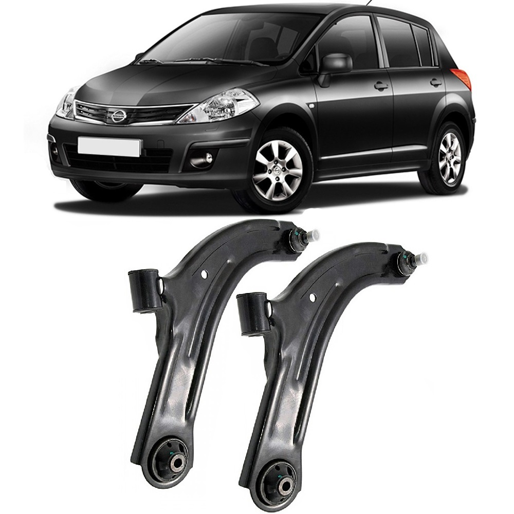Par Bandeja Dianteira C/ Pivô Bucha Nissan Tiida 2007 A 2013