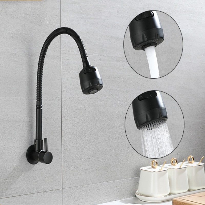 Torneira De Cozinha Gourmet Metal Parede Ou Bancada Inox Promoção em Oferta na Shopee