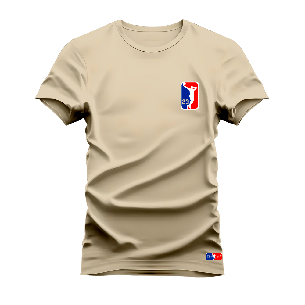 Camiseta T-shirt Unissex Estampada Basquete Algodão Posição Peito NS