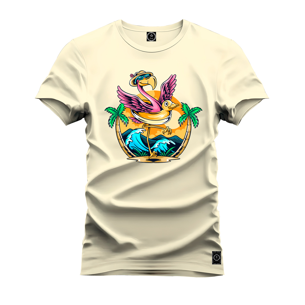 Camiseta Estampada Confortável Premium Macia Passaro Boia