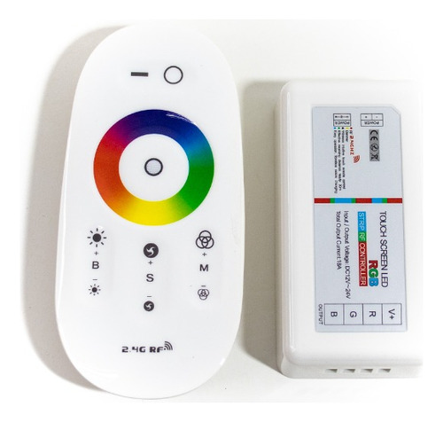 Controladora + Controle Rgb Touch Rf 2.4g P Fita Led Piscina