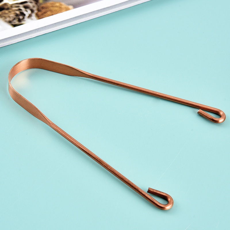 2 Unidades Higienizador Para Raspagem Lingual Higiene Saúde Bucal - Modelo Premium 100% Cobre Puro em Oferta na Shopee