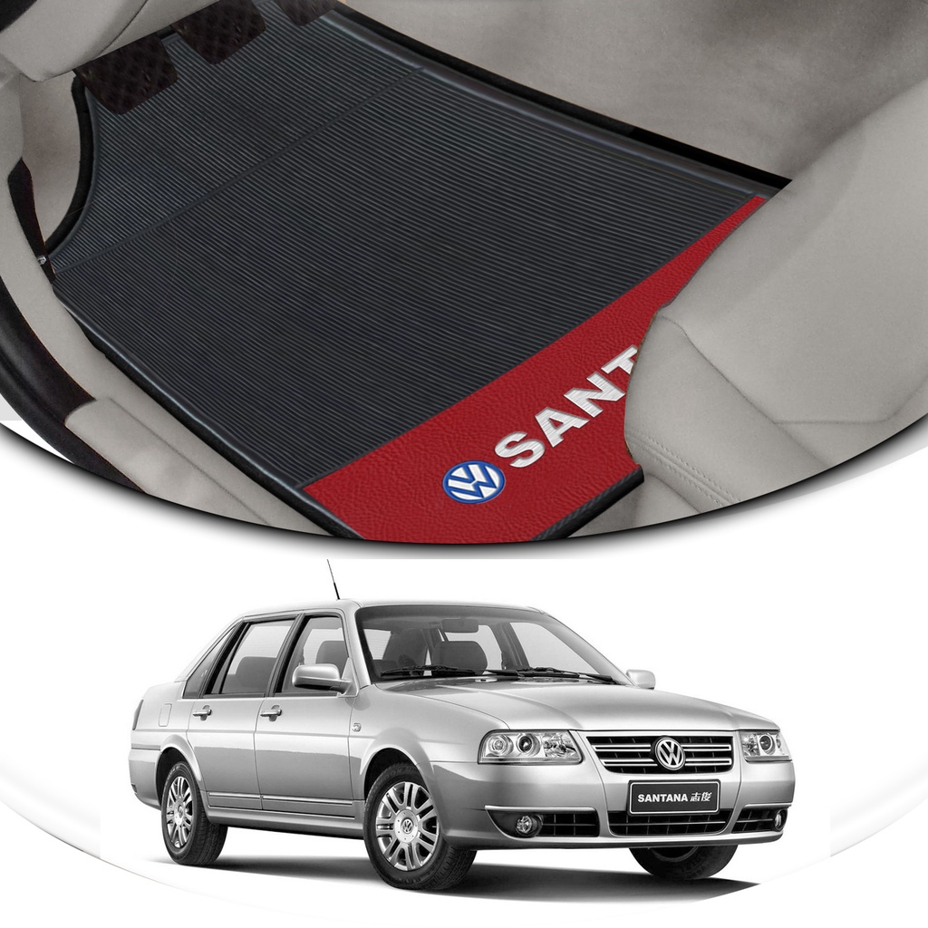 Tapete de borracha Base Vermelho 4 Peças Automotivo Volkswagen Santana