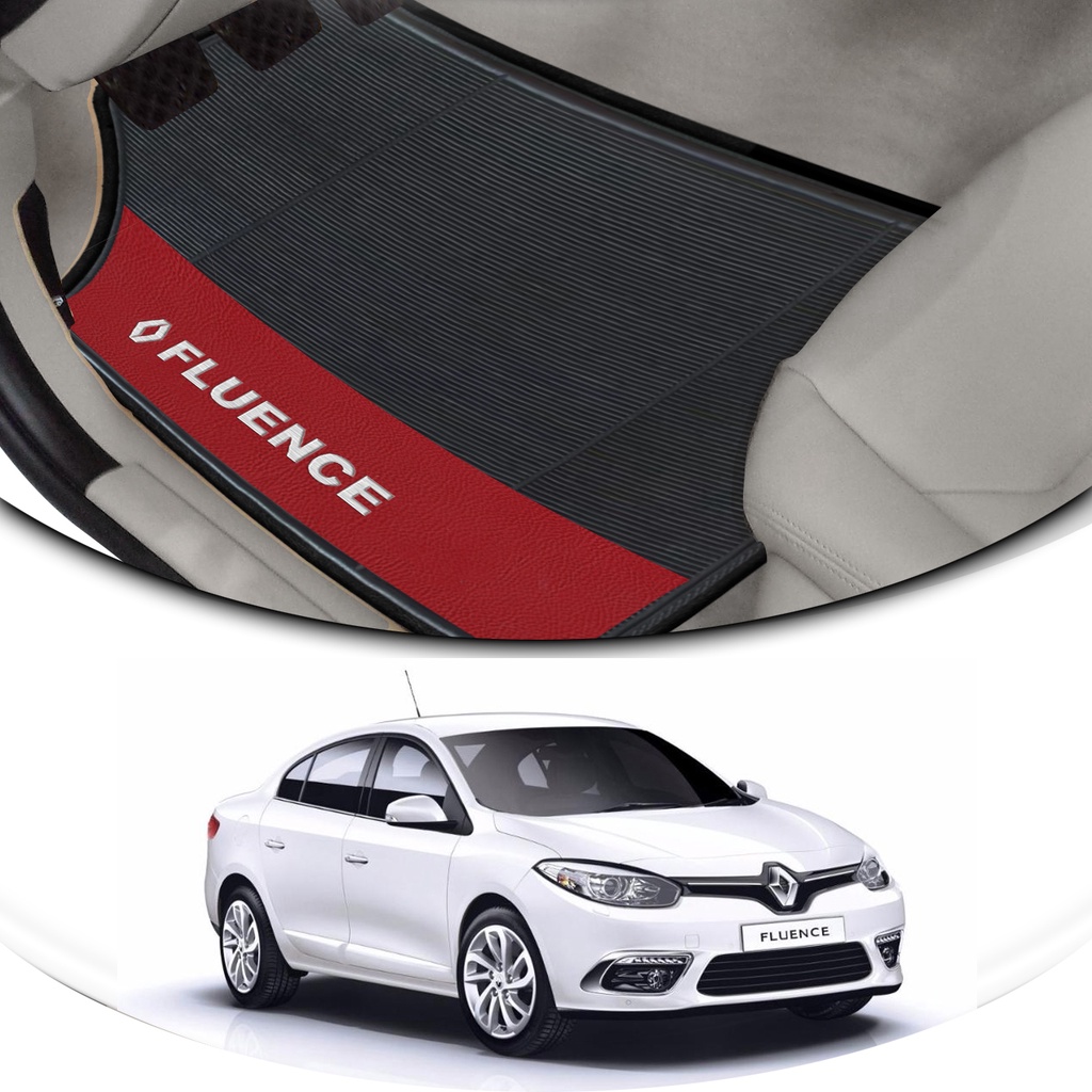 Tapete de borracha Lateral Vermelho 4 Peças Automotivo Renault Fluence