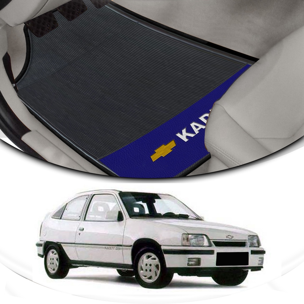 Tapete de borracha Base Azul 4 Peças Automotivo Chevrolet Kadett