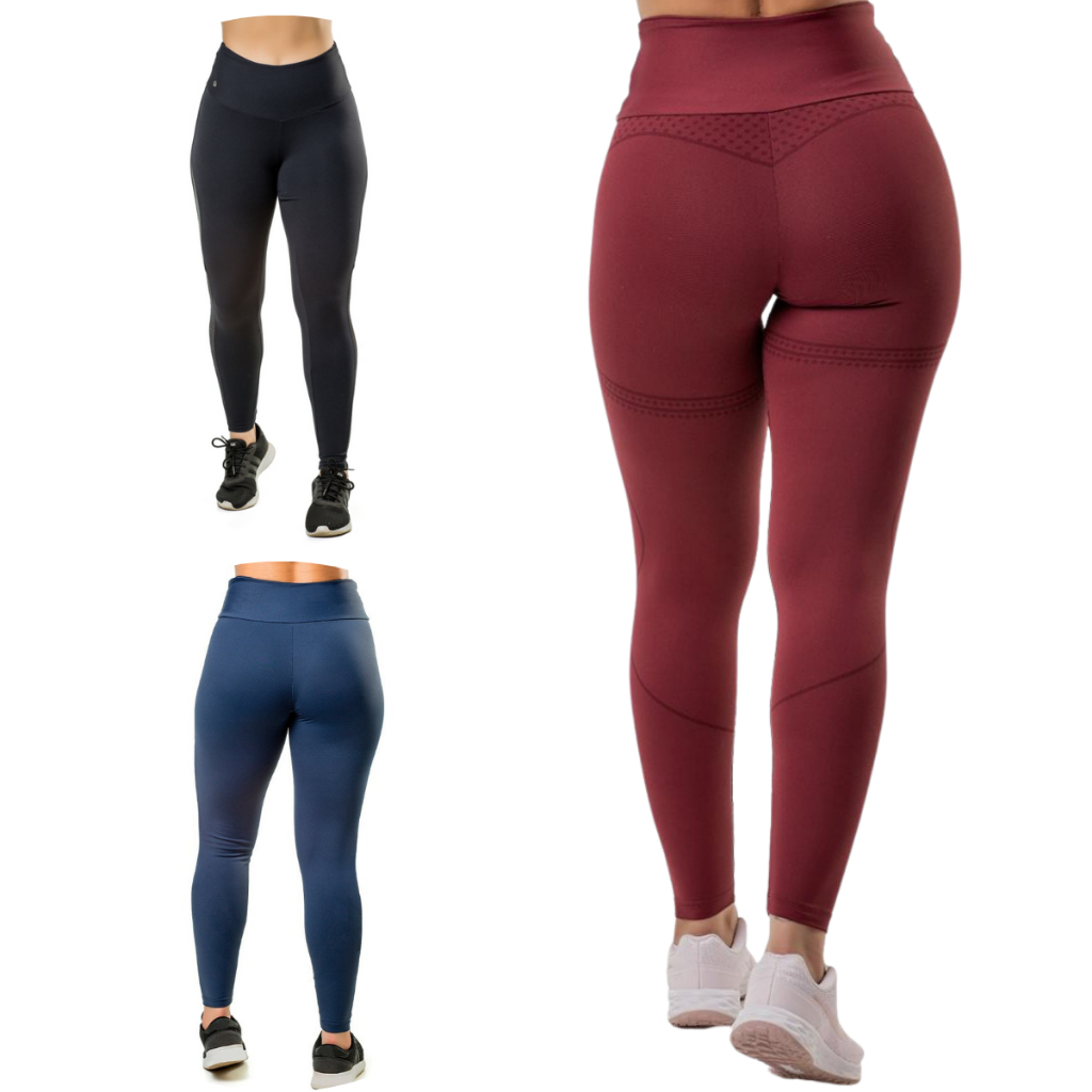 Calça Legging Elite Roupa de Academia Exercícios Leg Feminina Zero Transparência Reforçada