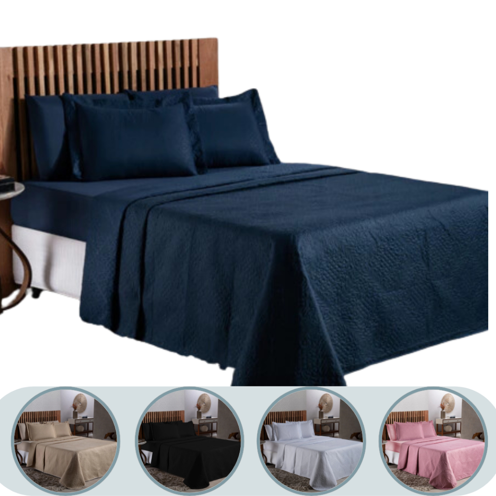 Cobre Leito Colcha Solteiro Casal Queen Cama Microfibra 100% Poliéster Matelado Avulso 1 Peça em Oferta na Shopee