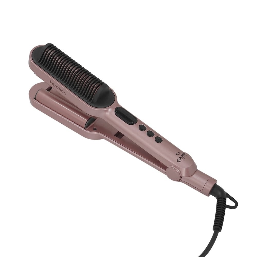 Prancha Modeladora Gama Waver & Brush Keration | 70W, Rosa, Bivolt em Oferta na Shopee