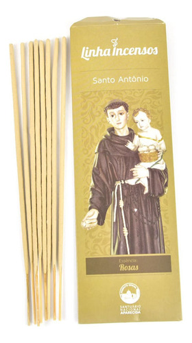 Incenso Santo Antônio 8 Varetas Essência De Rosas