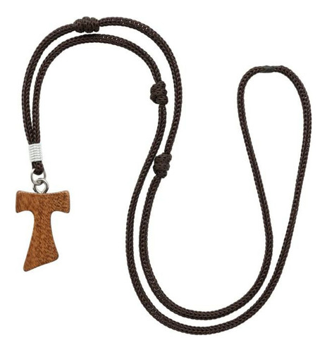 Cordão Franciscano Tau Pequeno Grande Colar Católico Santo