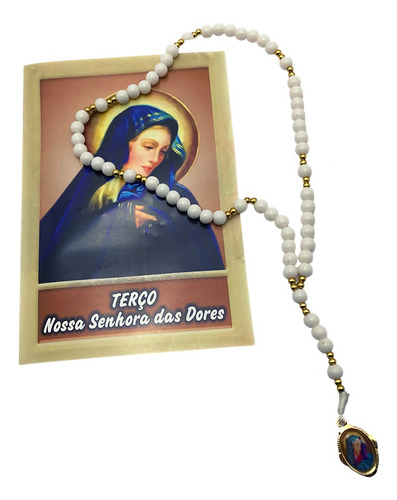 Terço Nossa Senhora Das Dores Com Folheto De Oração