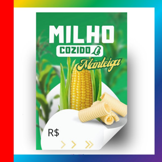 Adesivo Parede Decorativo  Vender Espiga Milho Verde Assado Cozido Ref:1