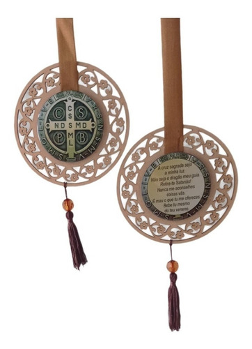 Escapulario Adorno De Porta Oração São Bento