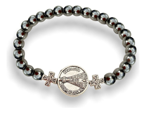 Pulseira Hematita Nossa Senhora Aparecida