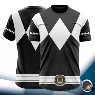 Camiseta Ranger Preto Power Ranger Cosplay Fantasia 3D Unissex Adulto Babylook Infantil em Oferta na Shopee