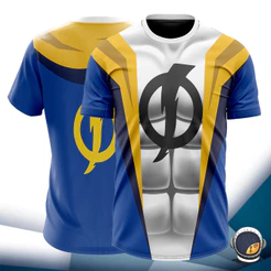 Camiseta Super Choque Shock Cosplay Fantasia 3D Unissex Adulto Babylook Infantil