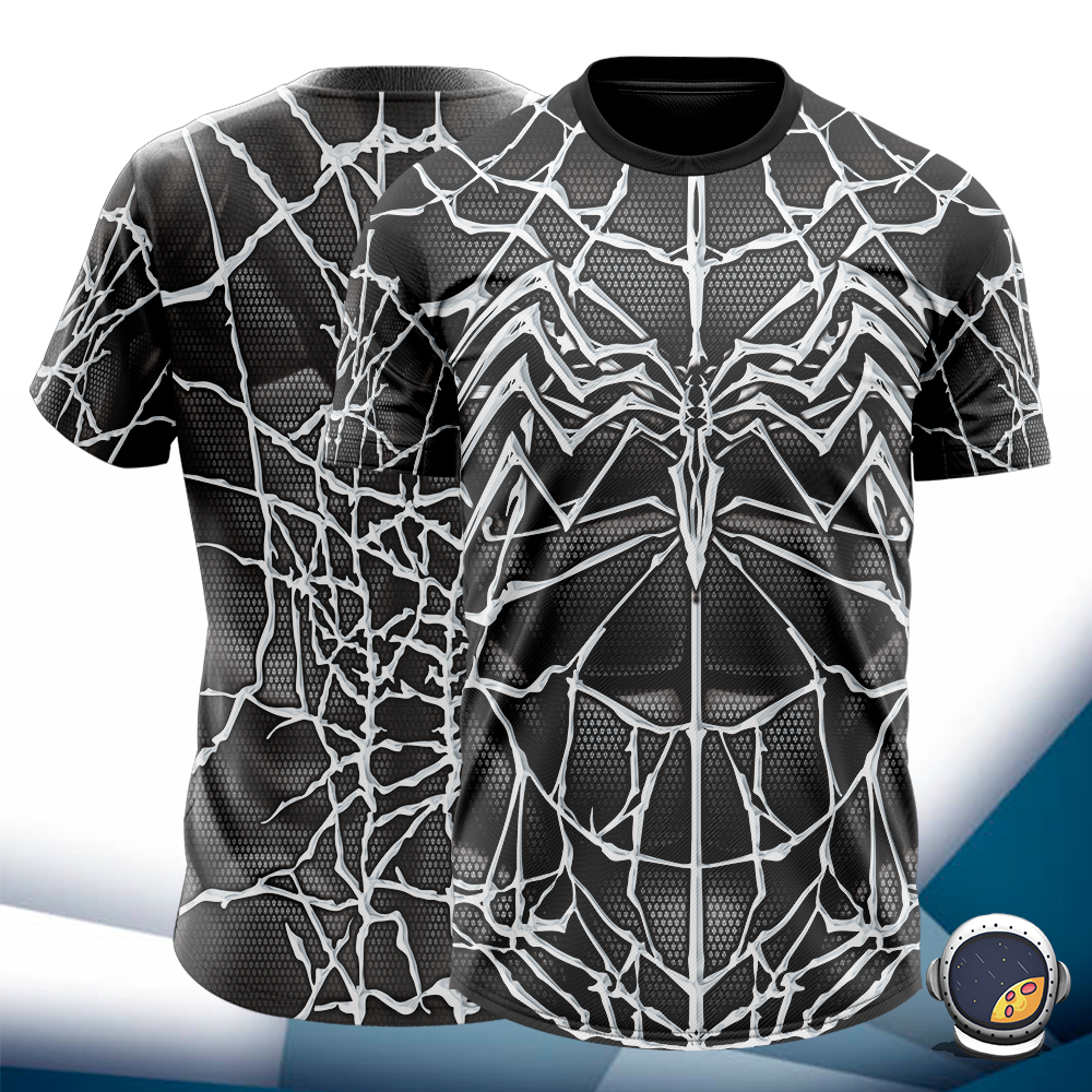 Camiseta Venom Marvel Cosplay Fantasia 3D Unissex Adulto Babylook Infantil
