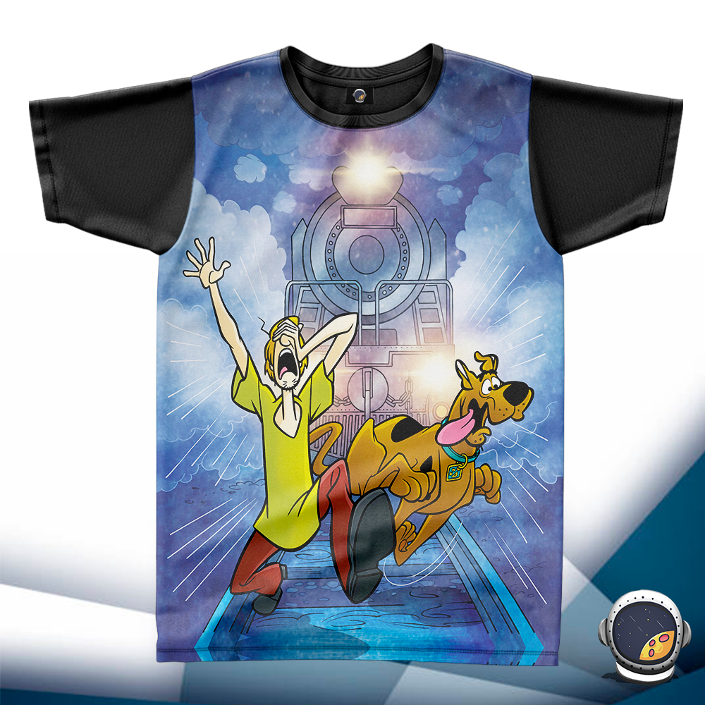 Camiseta Scooby Doo Trem Fantasma Unissex Adulto Babylook Infantil