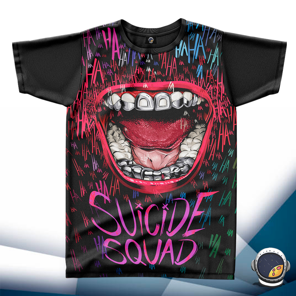 Camiseta O Esquadrão Suicida Unissex Adulto Babylook Infantil