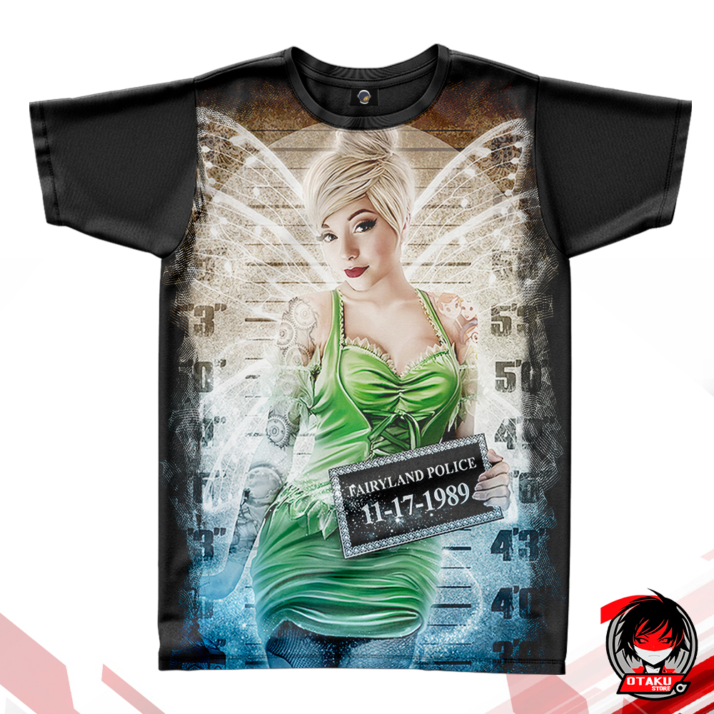 Camiseta Sininho Tatuada Tinker Bell Unissex Feminina Babylook Adulto Infantil