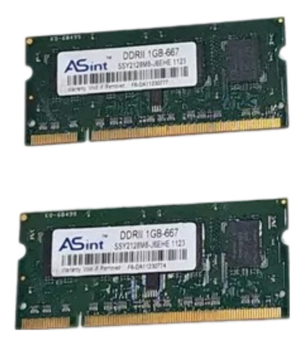 Kit Memoria Ddr2 Notebook Asint 1 Gb Ssy2128m8-j6ehe A73-10
