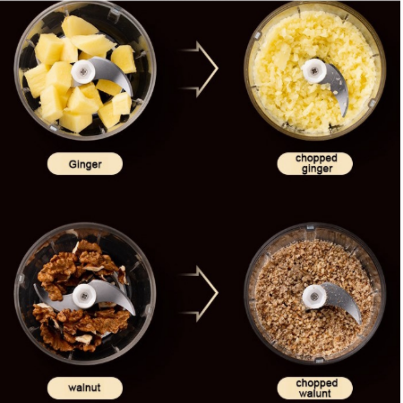2 KIT Processador  Triturador Sem Fio Processador de legumes  Conveniência Promoção