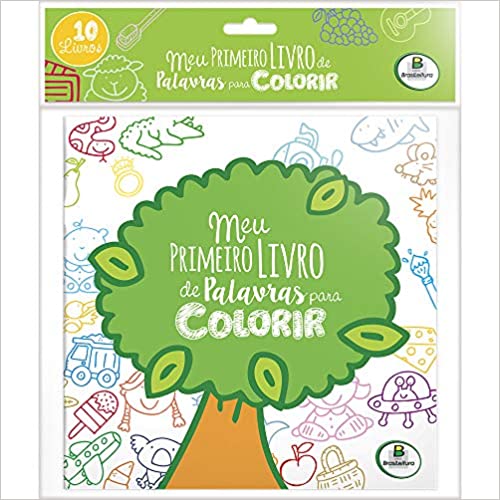Livro Meu Primeiro Livro De Palavras Para Colorir - Com 10 Livros
