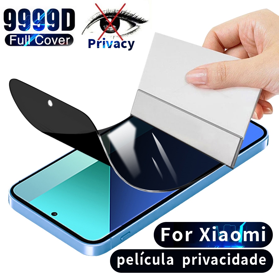 Película de Privacidade Hidrogel Pelicula para Xiaomi Redmi Note 15 14 13 12 12s 11 10 9 8 Pro Plus 11s Poco M8 F6 X7