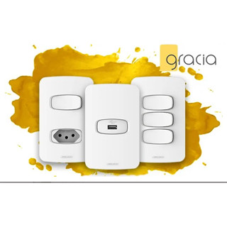 Tomadas e Interruptores Gracia/Maxx Linha Completa - Alumbra em Oferta na Shopee
