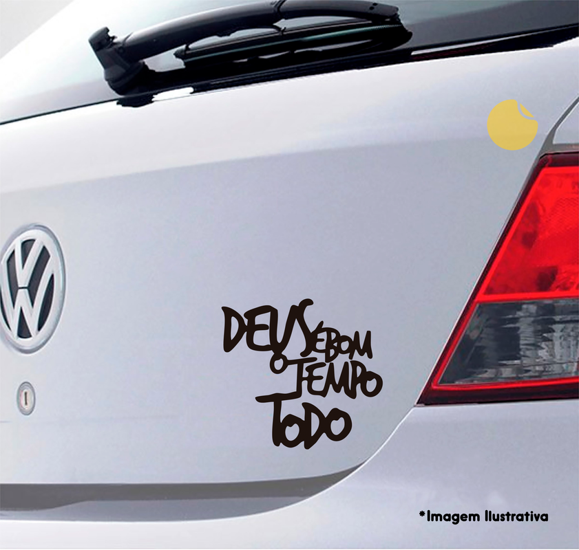 Adesivo de Recorte Deus É Bom O Tempo Todo - 11x12 cm  - Carro / Automóvel / Caminhão/ Sticker em Oferta na Shopee