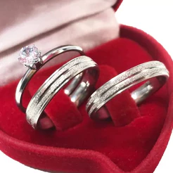 Par De Aliança Diamantada Fina 4mm Com Solitário Namoro Compromisso Aço Inoxidavel