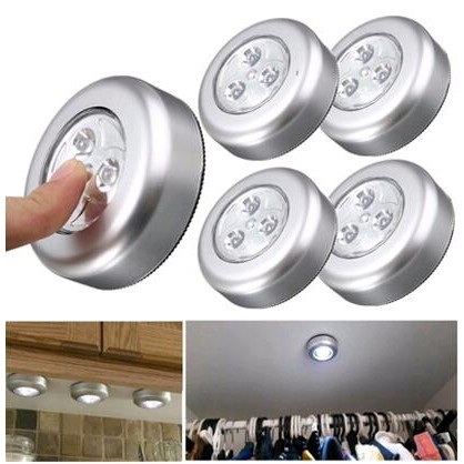 6 Kit Leds Lâmpada Adesiva Sem Fio  Adesiva De Emergência Touch De Segurança Para Corredor Armário em Oferta na Shopee