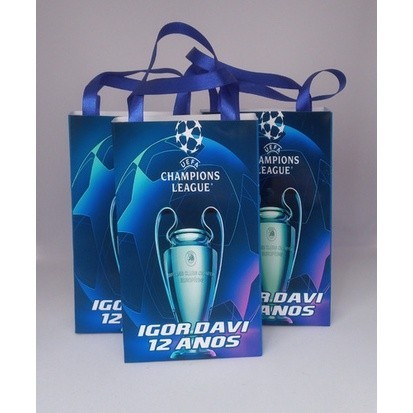 15 Sacolinha Surpresa Personalizada Tema Champions League
