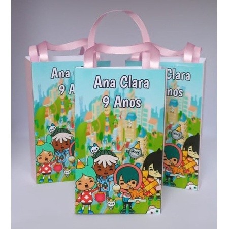 15 Sacolinha Surpresa Personalizada Tema Toca Life