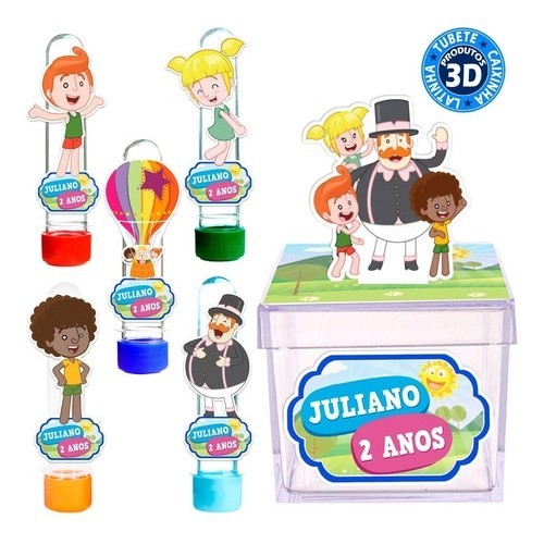 Kit 40 Mundo Bita Personalizado [tubete , Caixinha] 20 Cada