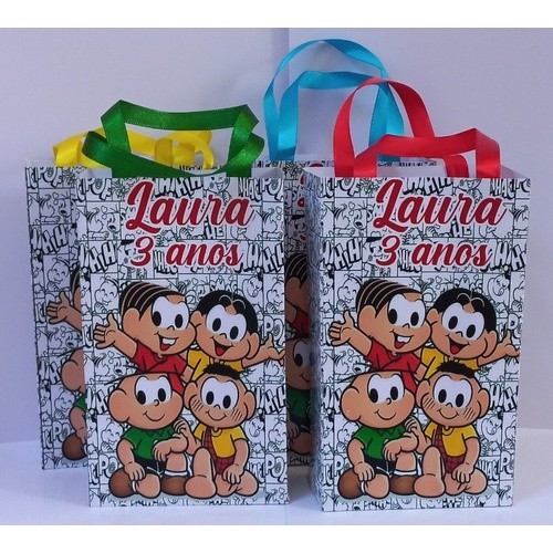 15 Sacolinha Surpresa Personalizada Tema Turma Da Mônica