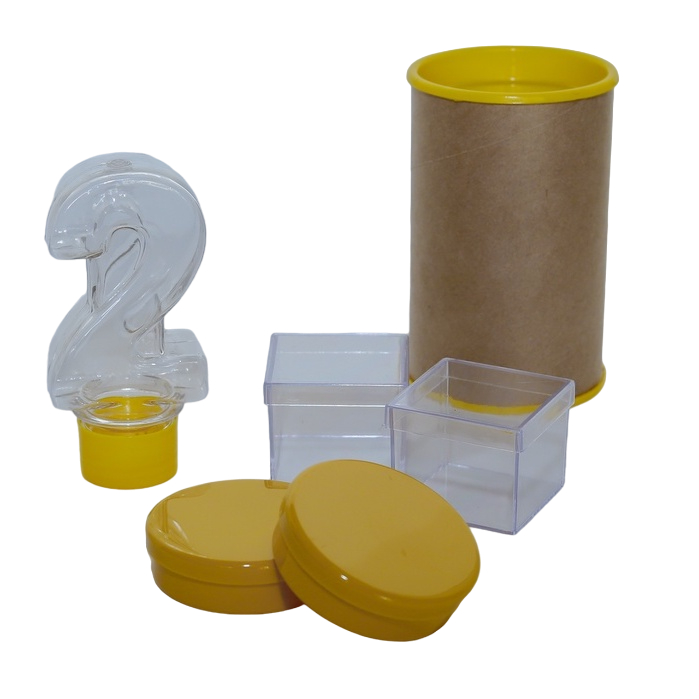 Kit festa 2 anos - 10 Cofrinhos 10 latinhas 5x1 10 caxinhas 5x5 e 10 tubetes numero 2- lembrancinhas