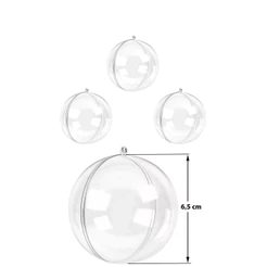 Kit Esferas Acrílicas 6.5 cm-Bolinha de natal-Enfeites arvore de Natal e bolinha acrilica bola natal