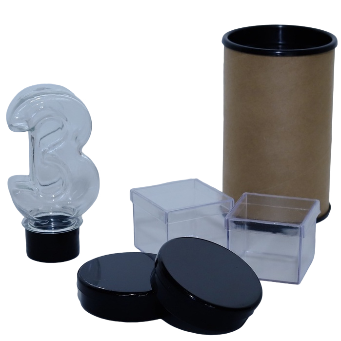 Kit festa 3 - 30 Cofrinhos 30 latinhas 5x1 30  caxinhas 5x5 30 tubetes Número 3 -Lembrancinhas 3 ano