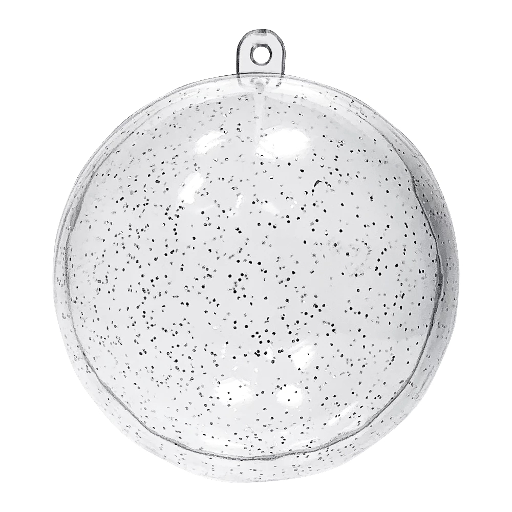 Kit Esferas Acrílicas com GLITER 6.5 cm -enfeites para arvore de Natal e Bola bolinha acrilica natal em Oferta na Shopee