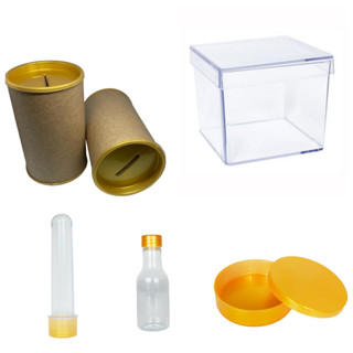 Kit 100 itens-20 Cofrinhos +20 Tubetes +20 Caixinhas 5x5 +20 Latinhas+ 20 garrafinhas- Lembrancinha em Oferta na Shopee