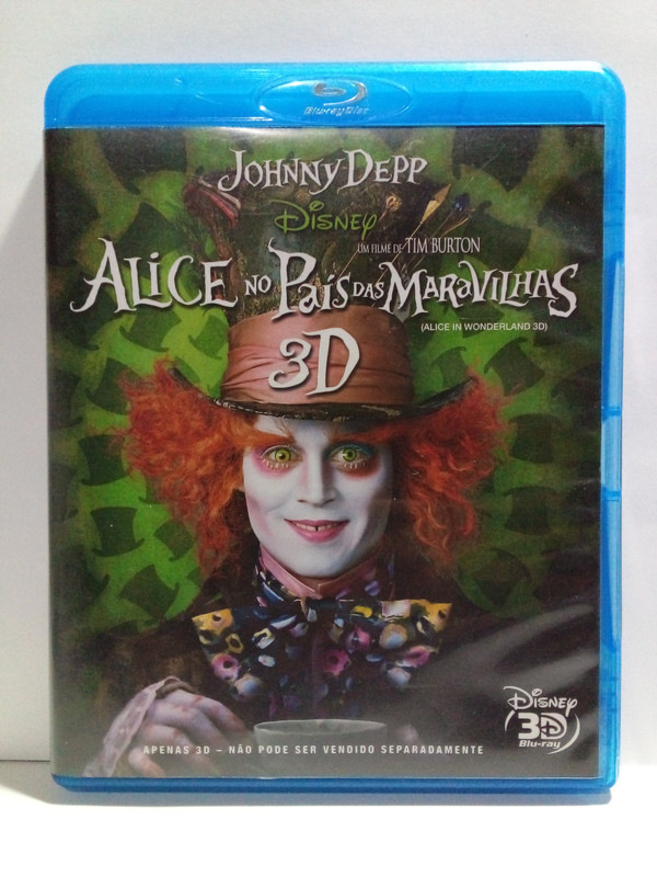 Blu-Ray 3d Alice No País Das Maravilhas 3d - Johnny Depp - Ag25
