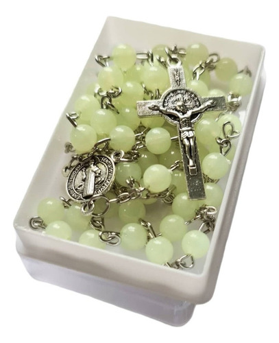 Terço Fluorescente Brilha No Escuro São Bento Caixinha em Oferta na Shopee