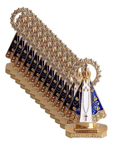 Kit 6 Imagem Nossa Senhora Aparecida Miniatura Adesivo Carro
