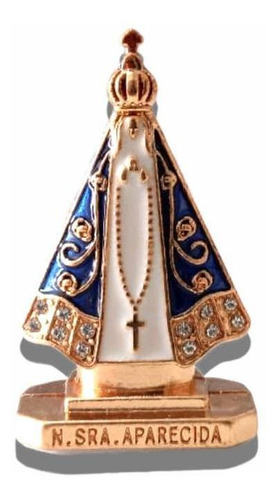 Enfeite Autocolante Dourado Nossa Senhora Aparecida Strass