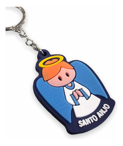 Kit C36 Chaveiro De Borracha Santo Anjo  Anjo Azul